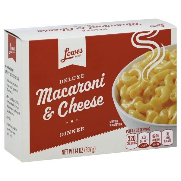 slide 1 of 1, Lowes Foods Deluxe Dinner Macaroni & Cheese, 14 oz