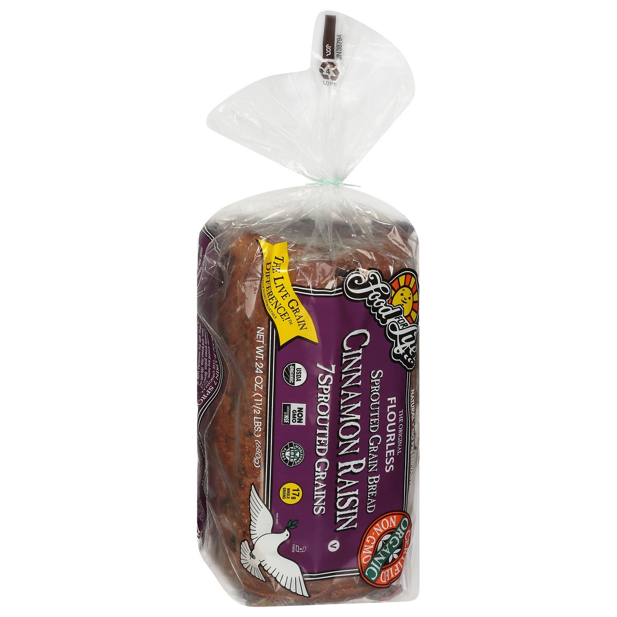 slide 9 of 9, Food For Life Cinnamon Raisin Bread, 24 oz