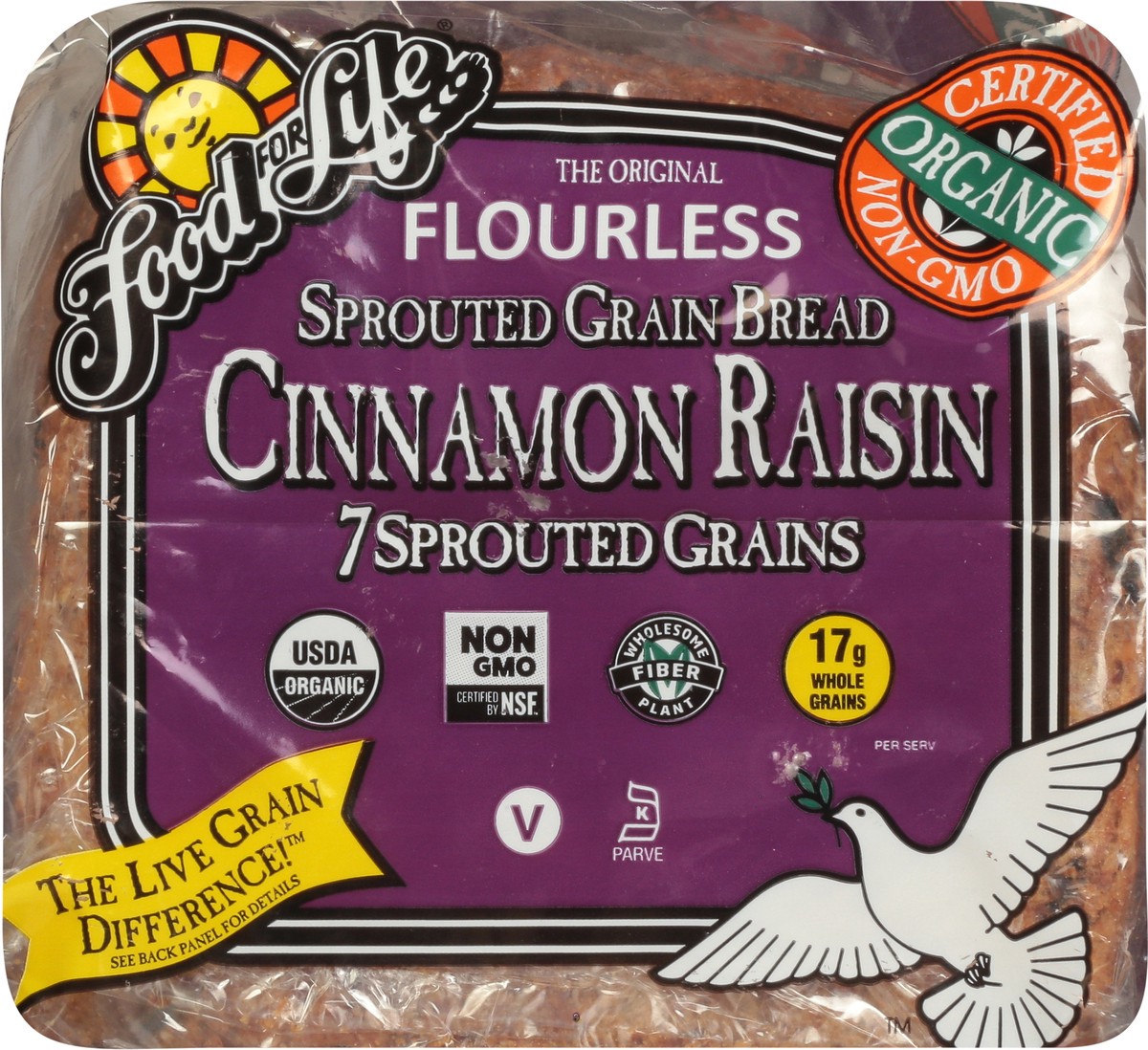 slide 7 of 9, Food For Life Cinnamon Raisin Bread, 24 oz