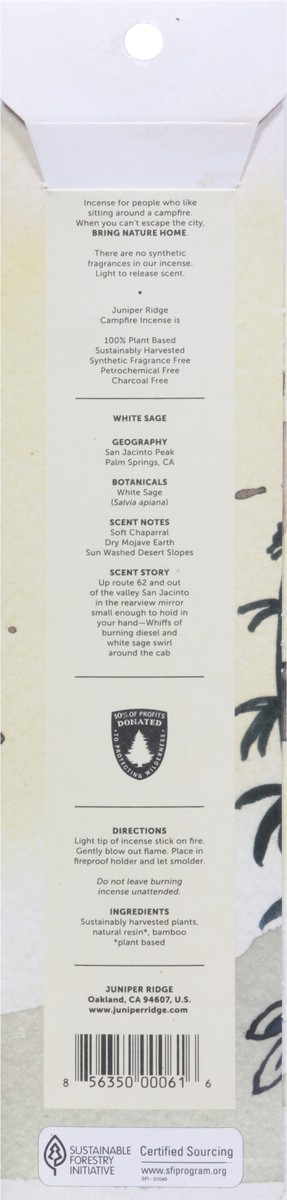 slide 9 of 12, Juniper Ridge Campfire Incense White Sage, 20 ct