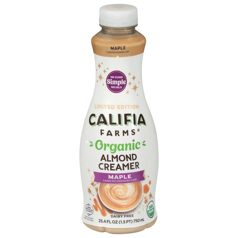 slide 1 of 5, Califia Organic Maple Almond Milk Creamer, 25.4 oz