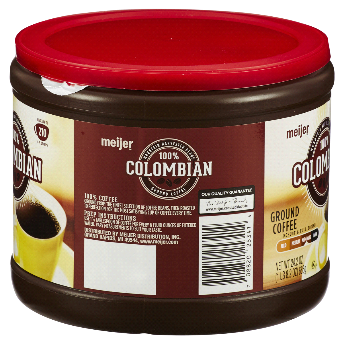 slide 3 of 3, Meijer 100% Colombian Ground Coffee - 24.2 oz, 24.2 oz