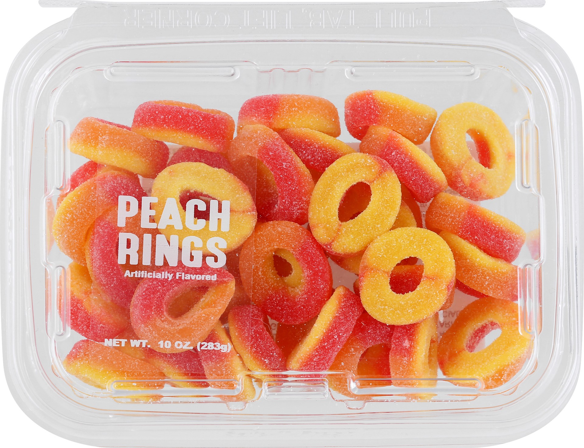 slide 1 of 1, Store Brand Tub Peach Rings, per lb