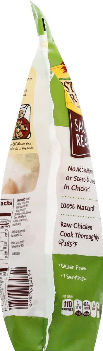 slide 2 of 10, Foster Farms Saute Ready Garlic Herb Frozen Chicken Breast Pieces, 28 oz