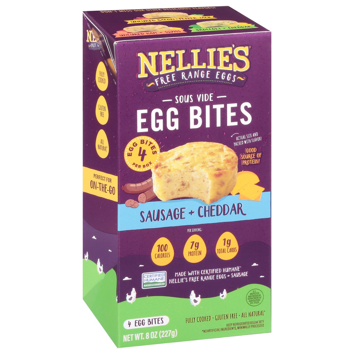 Nellie's Sausage + Cheddar Egg Bites 4 ea 4 ct | Shipt