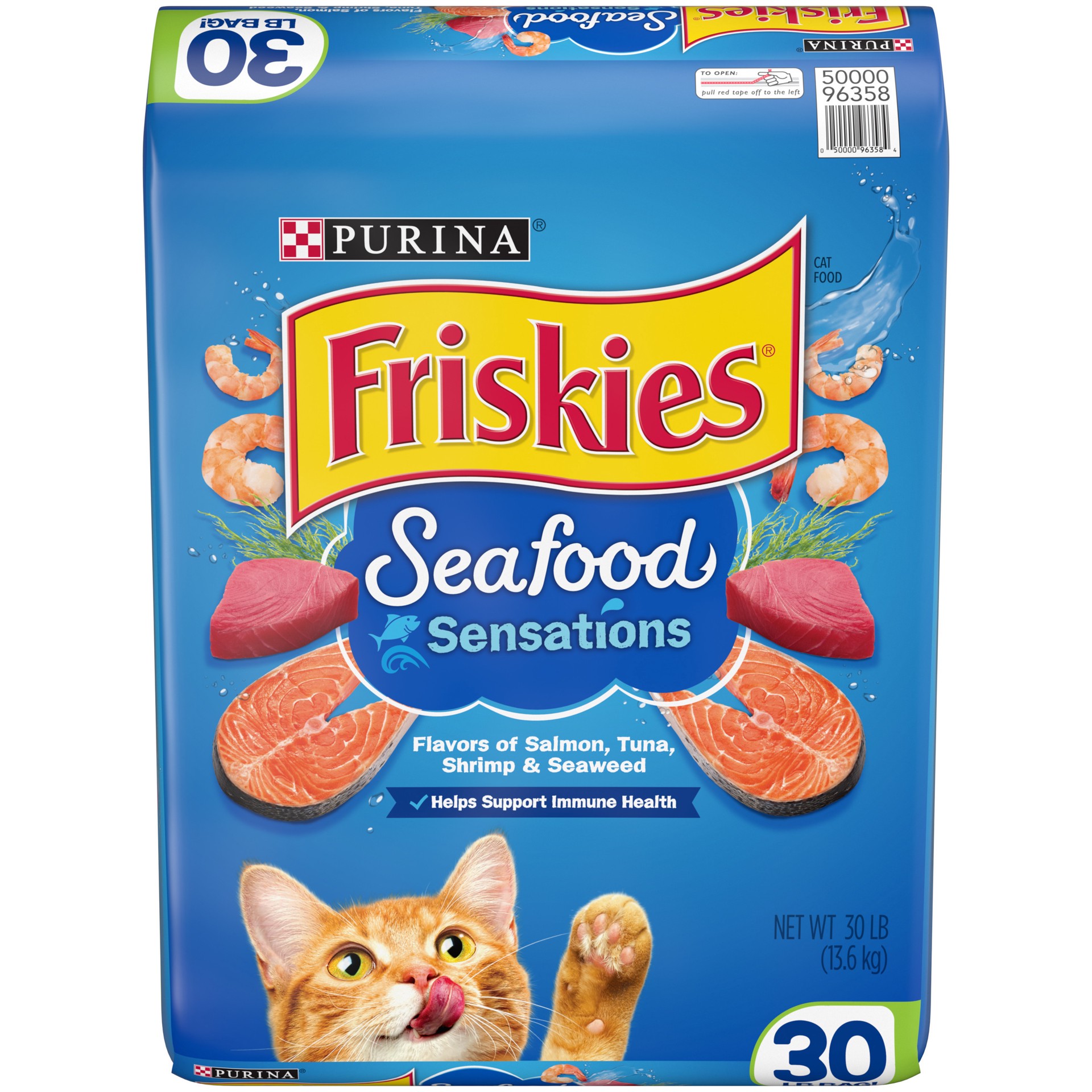 slide 1 of 29, Friskies Purina Friskies Dry Cat Food, Seafood Sensations, 30 lb