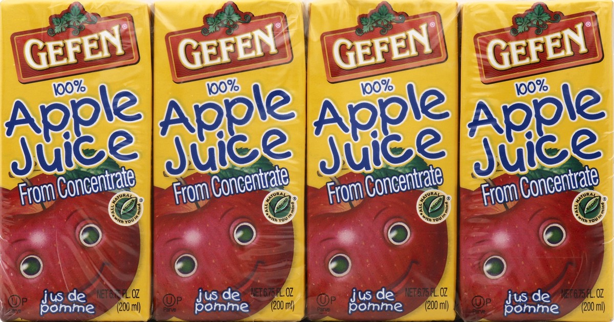 slide 4 of 4, Gefen Apple Juice Boxes, 4 ct; 6.75 fl oz