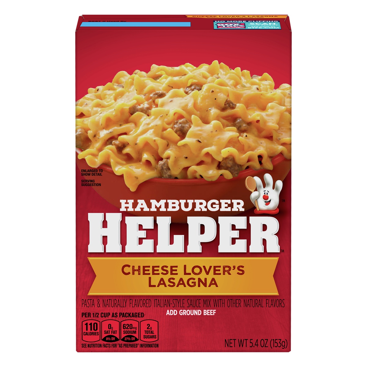 slide 1 of 1, Betty Crocker Hamburger Helper Cheese Lover's Lasagna, 5.4 oz