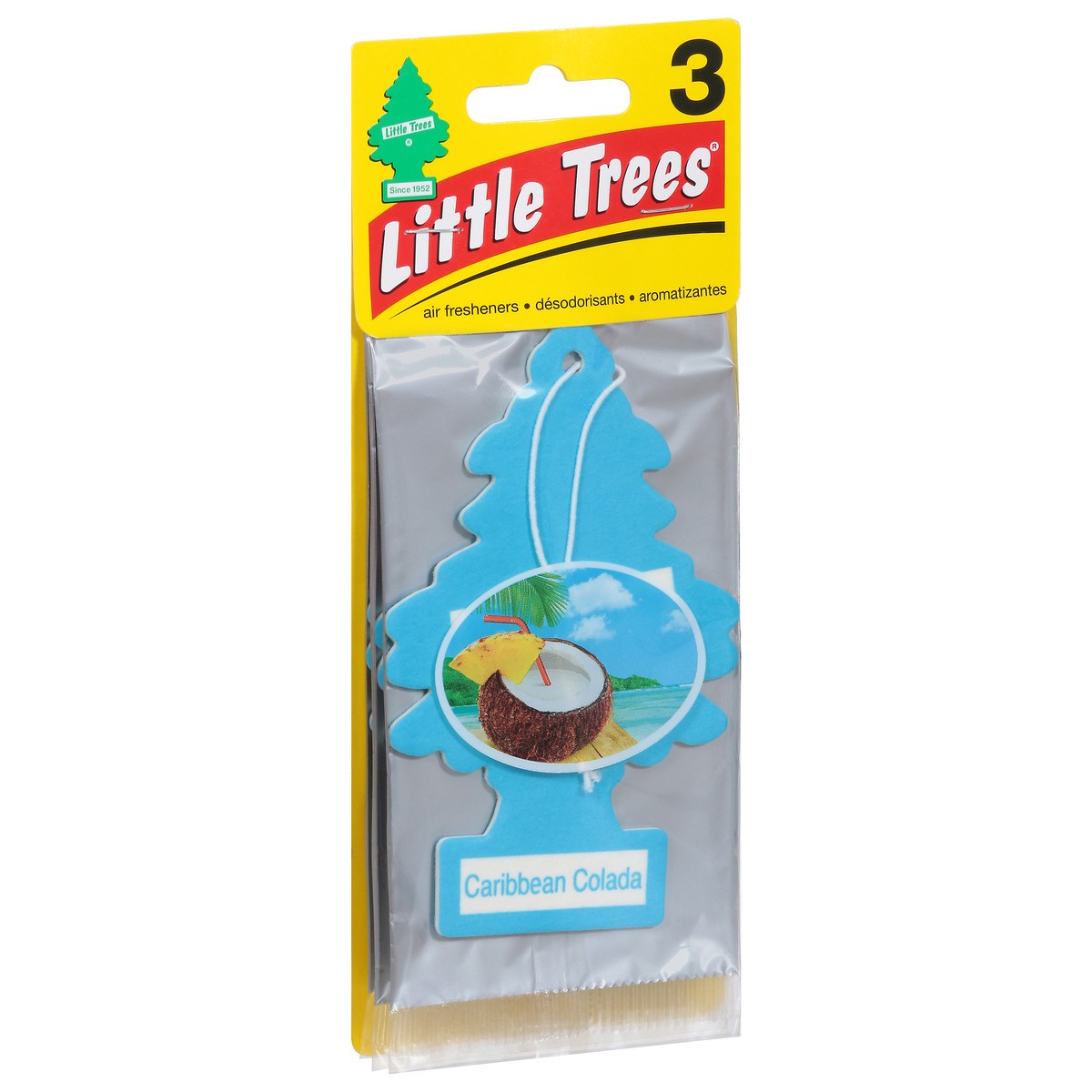 slide 3 of 9, Little Trees Caribbean Colada Air Freshener 3 ea, 3 ct