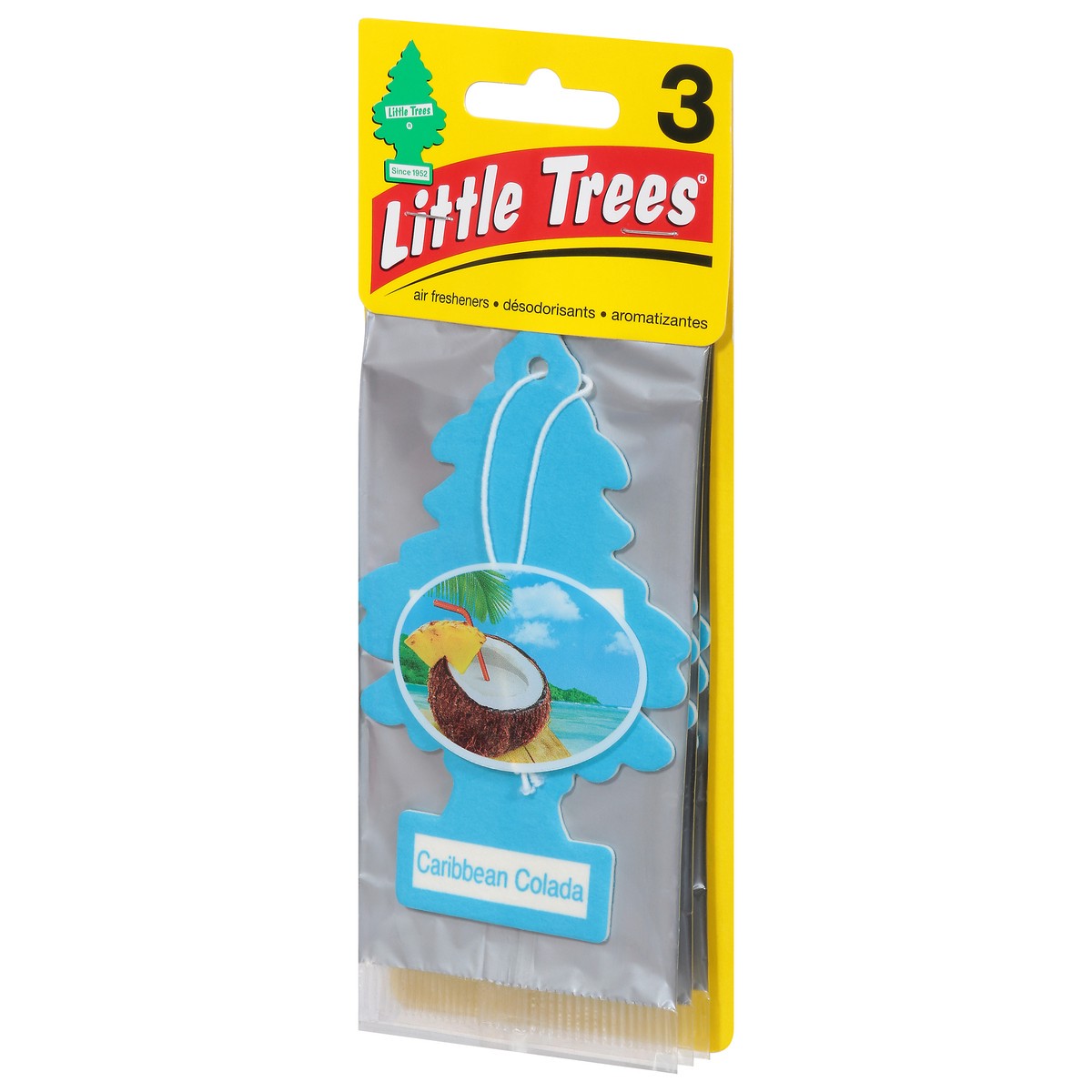 slide 9 of 9, Little Trees Caribbean Colada Air Freshener 3 ea, 3 ct