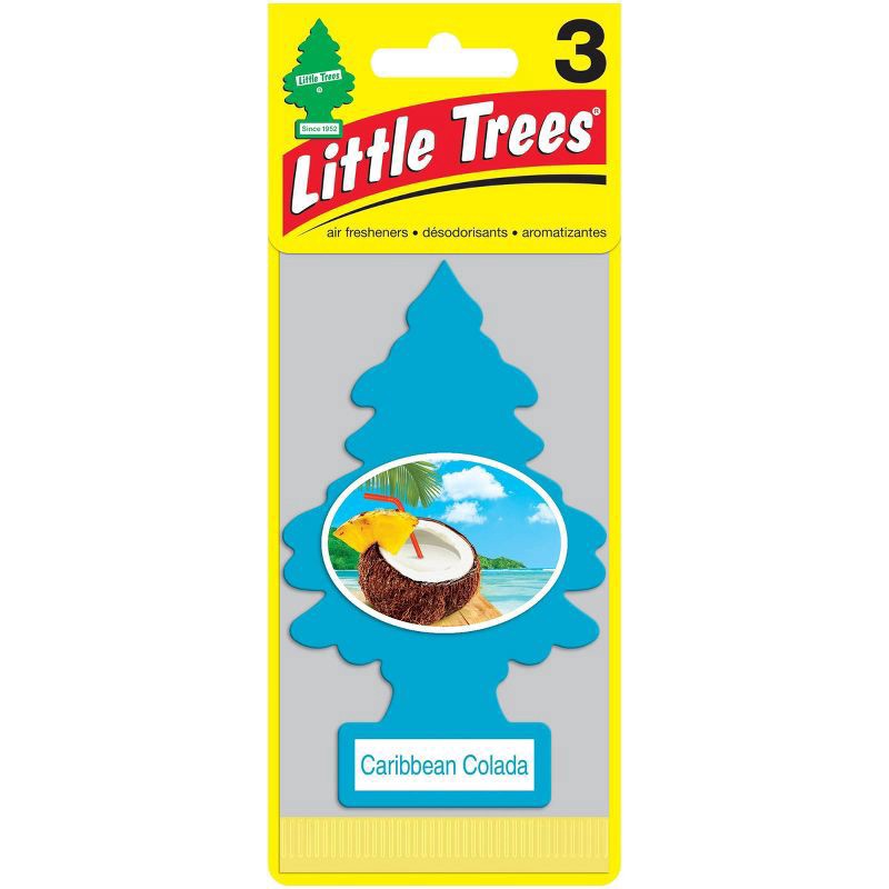 slide 1 of 9, Little Trees Caribbean Colada Air Freshener 3 ea, 3 ct