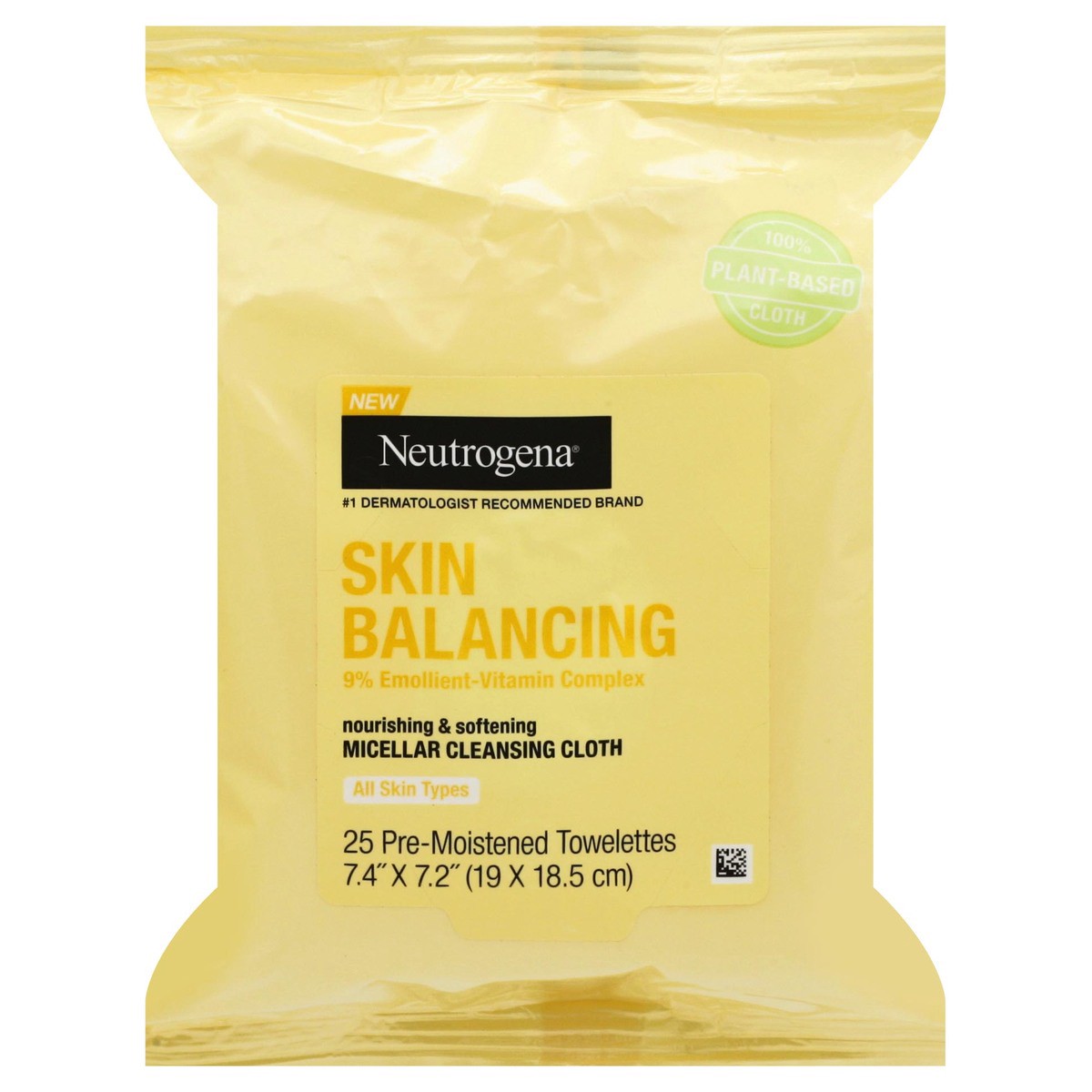 slide 1 of 1, Neutrogena Skin Balancing Micellar Cleansing Cloths, 25 ct