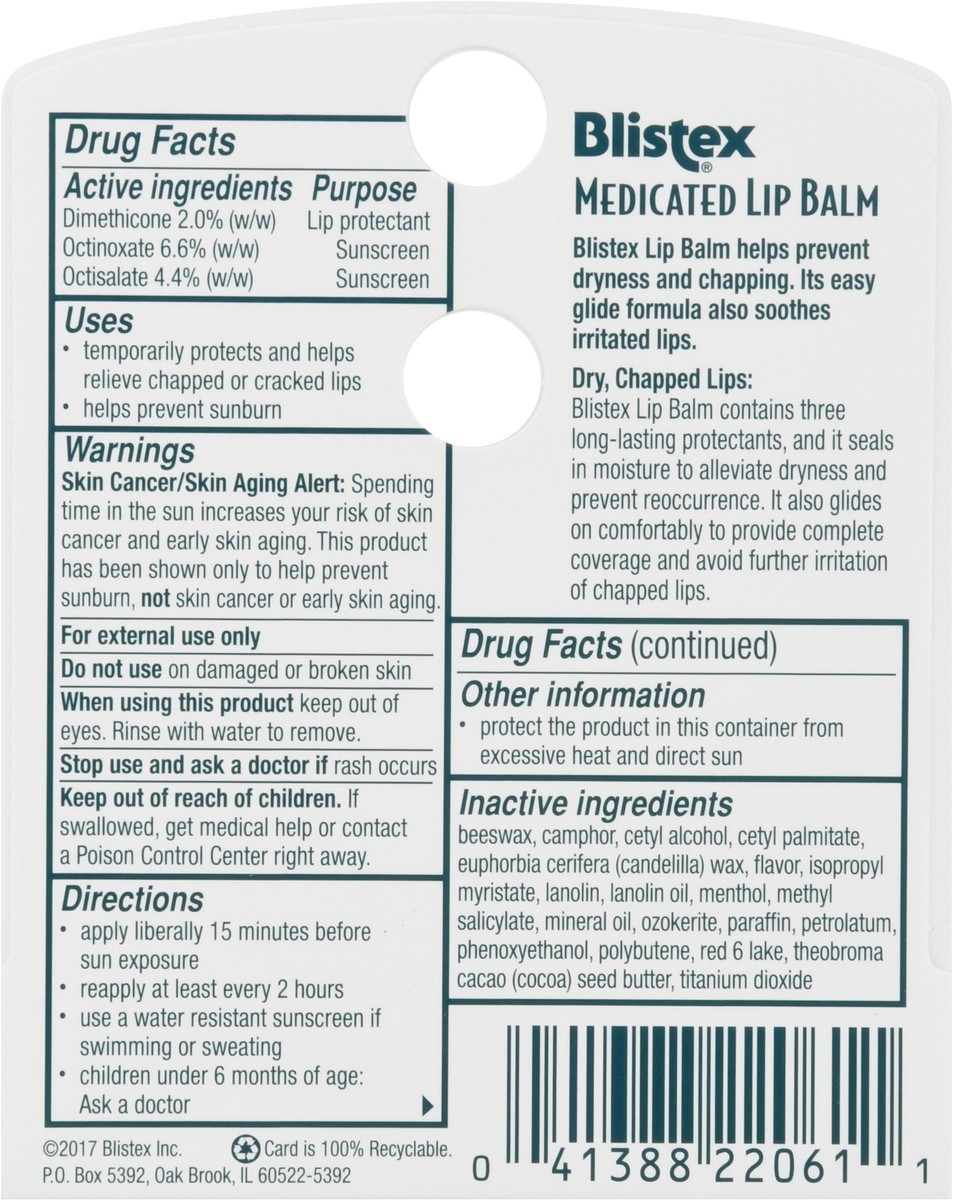 slide 6 of 14, Blistex Medicated Lip Balm, 0.15 oz