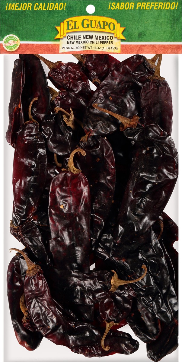 slide 5 of 7, El Guapo Whole New Mexico Chili Pods (Chile Nuevo Mexico Entero), 16 oz, 16 oz