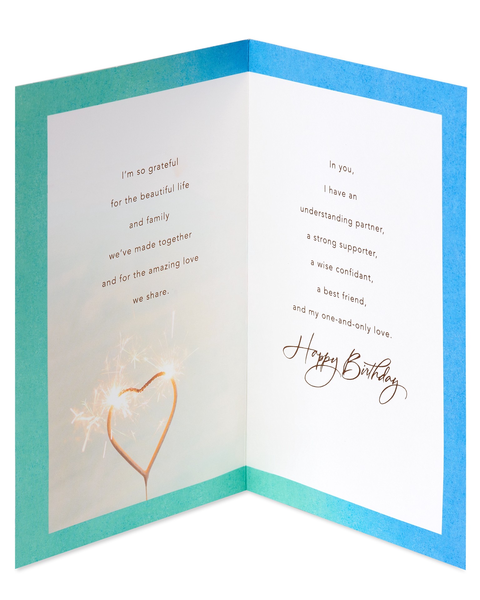 slide 3 of 5, American Greetings Celebrate the #1 man in your life with this sincere and loving card from American Greetings. Ths photo card features a cake with heart-shaped candle in blue tones and copper lettering. The simple yet elegant desgn is just as beautiful as the words themselves. Say “Happy birthday, with love” in a special way this year., 1 ct