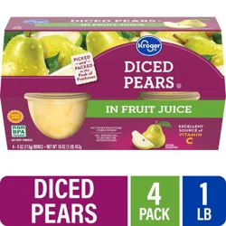 Kroger Diced Pear Cups