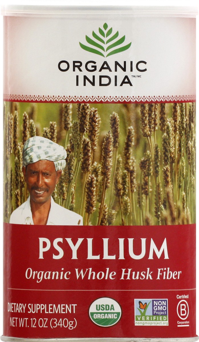 slide 1 of 1, Organic India Psyllium 12 oz, 12 oz