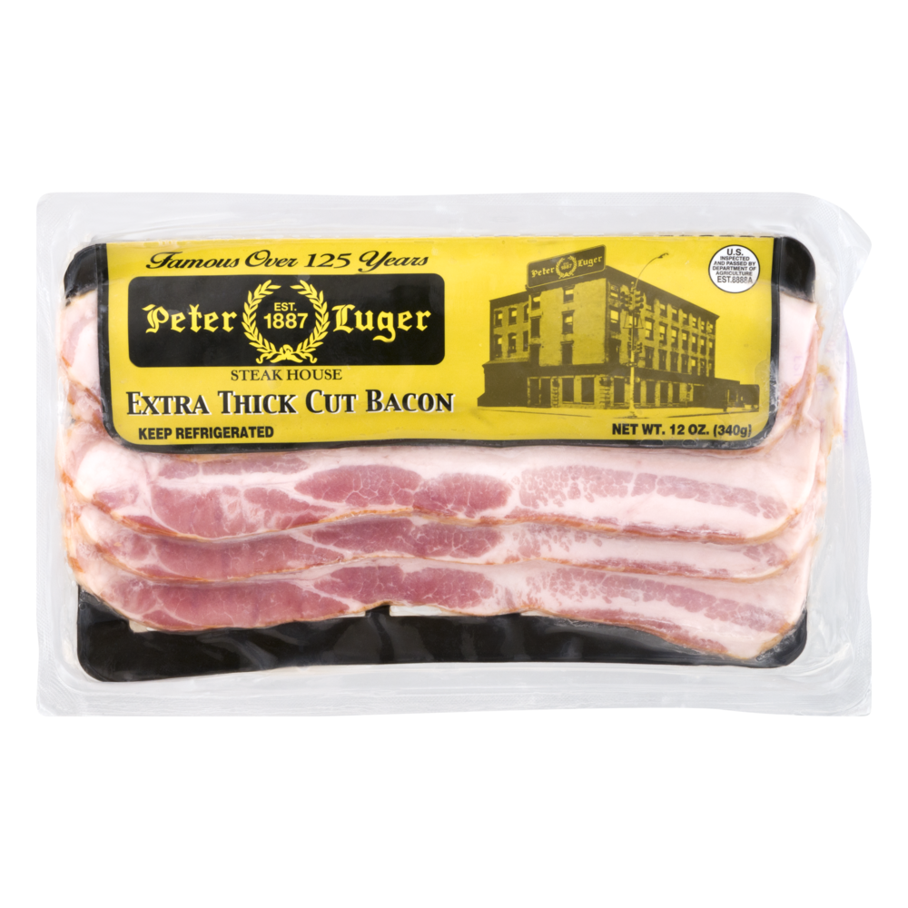 slide 1 of 1, Peter Luger Peter Luger Extra Thick Cut Bacon, 12 oz