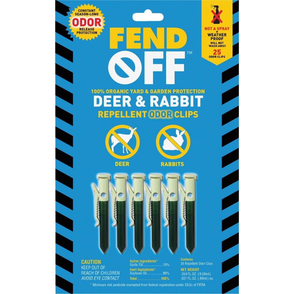 slide 2 of 2, The Giant Destroyer All Natural Garlic Deer & Rabbit Repellent Clips (12-Pack), 12 ct
