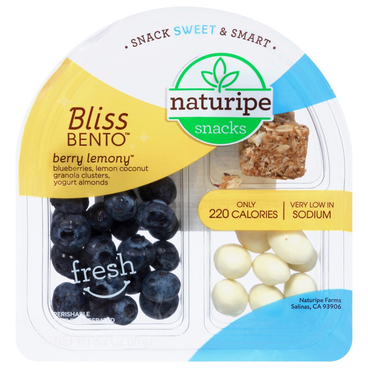 slide 1 of 12, Naturipe Snacks Berry Lemony Bliss Bento 3.2 oz, 3.2 oz