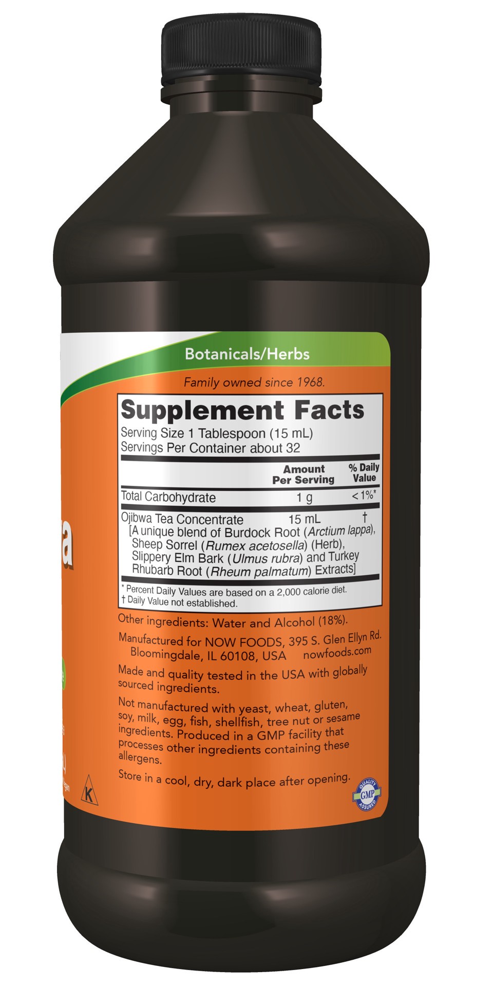 slide 3 of 4, Now Naturals Ojibwa Tea Concentrate- 16 oz, 16 oz