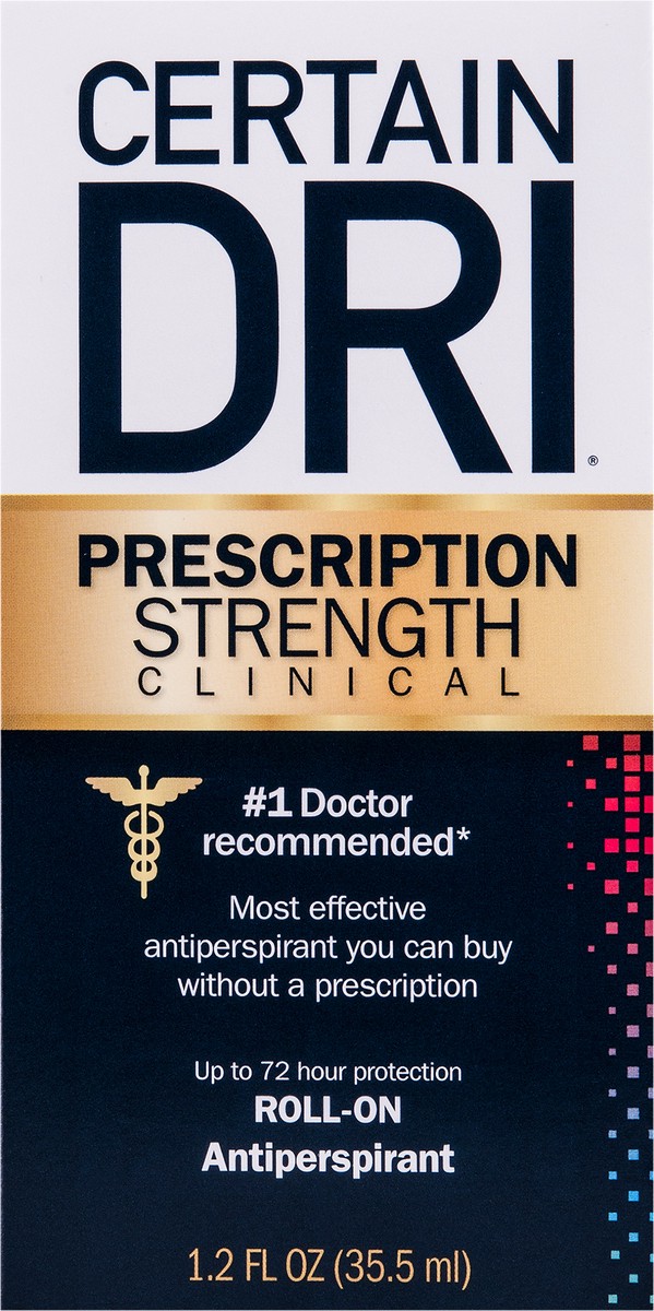 slide 7 of 8, Certain Dri Extra Strength Clinical 72-Hour Roll-On Antiperspirant, 1.2 Oz, 1 ct