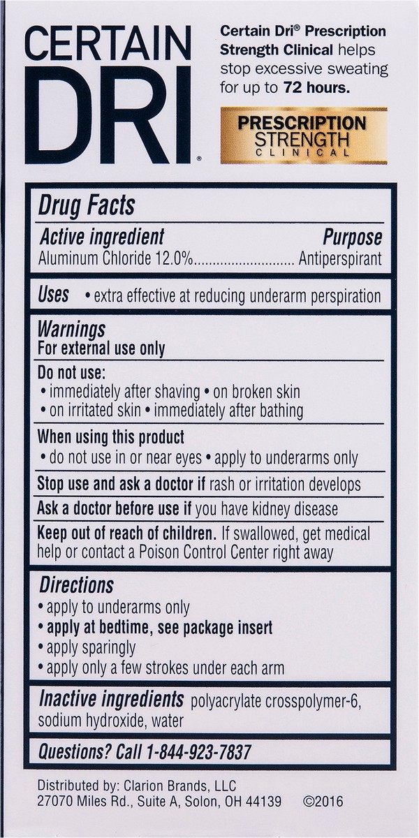 slide 4 of 8, Certain Dri Extra Strength Clinical 72-Hour Roll-On Antiperspirant, 1.2 Oz, 1 ct