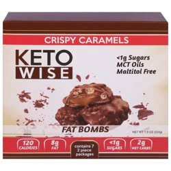 Keto Wise Crispy Caramels Fat Bombs - 7 ea