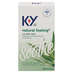 K-y Natural Feeling with Aloe Vera Lubricant, Premium Water Based Lube, Free From Harmful Chemicals
