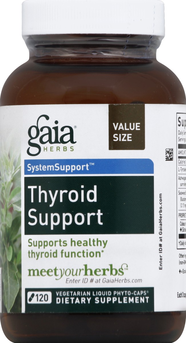 slide 1 of 1, Gaia Thyroid Support 120 ea, 120 ct