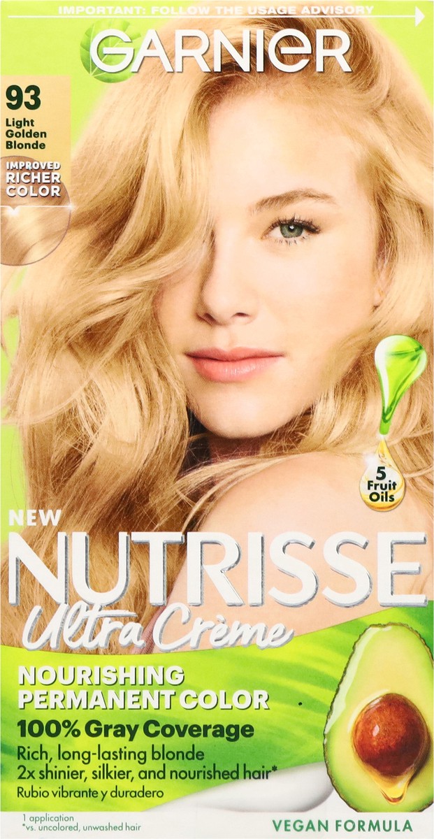 slide 2 of 11, Garnier Light Golden Blonde 93 Ultra Creme Permanent Hair Color 1 ea, 1 ct