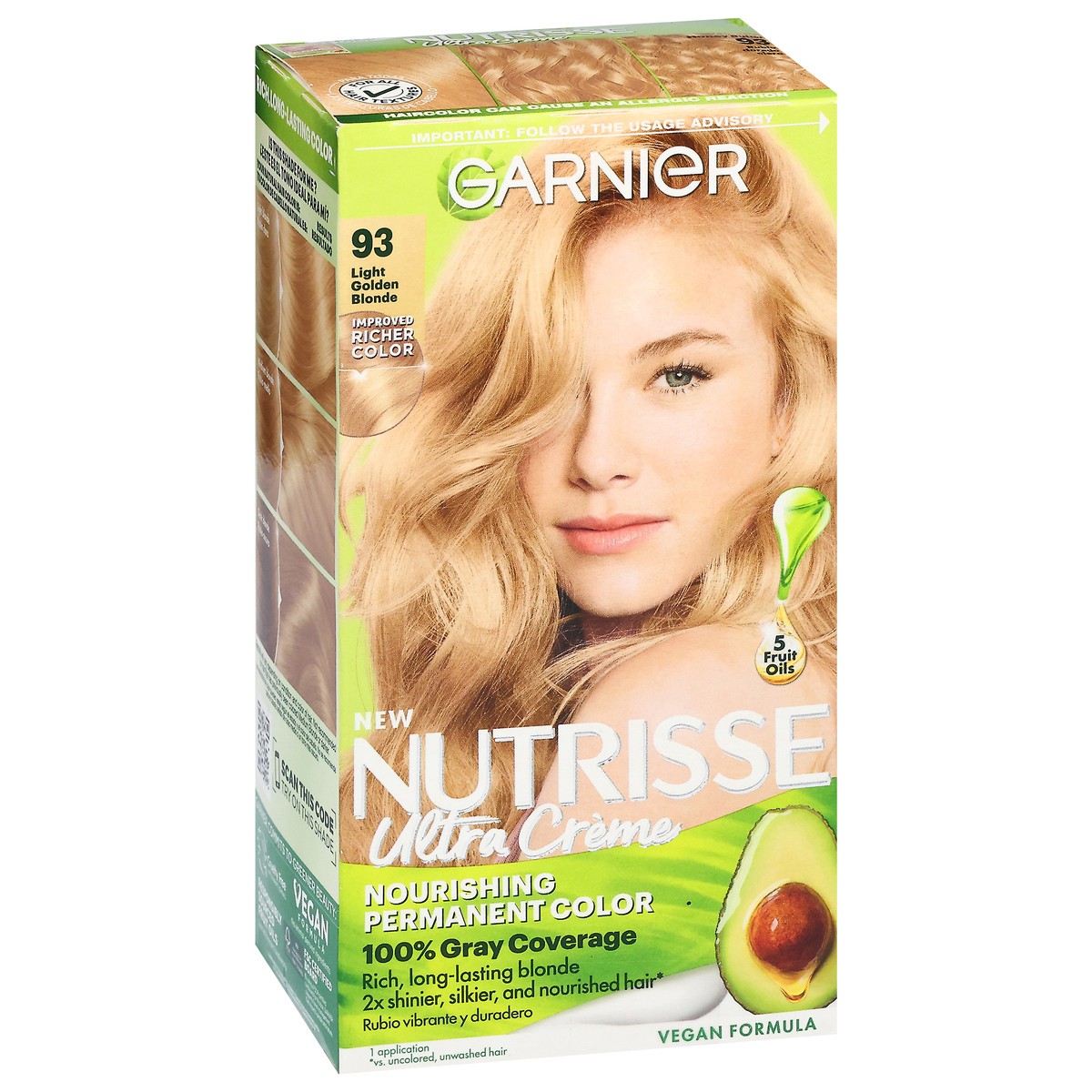 slide 3 of 11, Garnier Light Golden Blonde 93 Ultra Creme Permanent Hair Color 1 ea, 1 ct