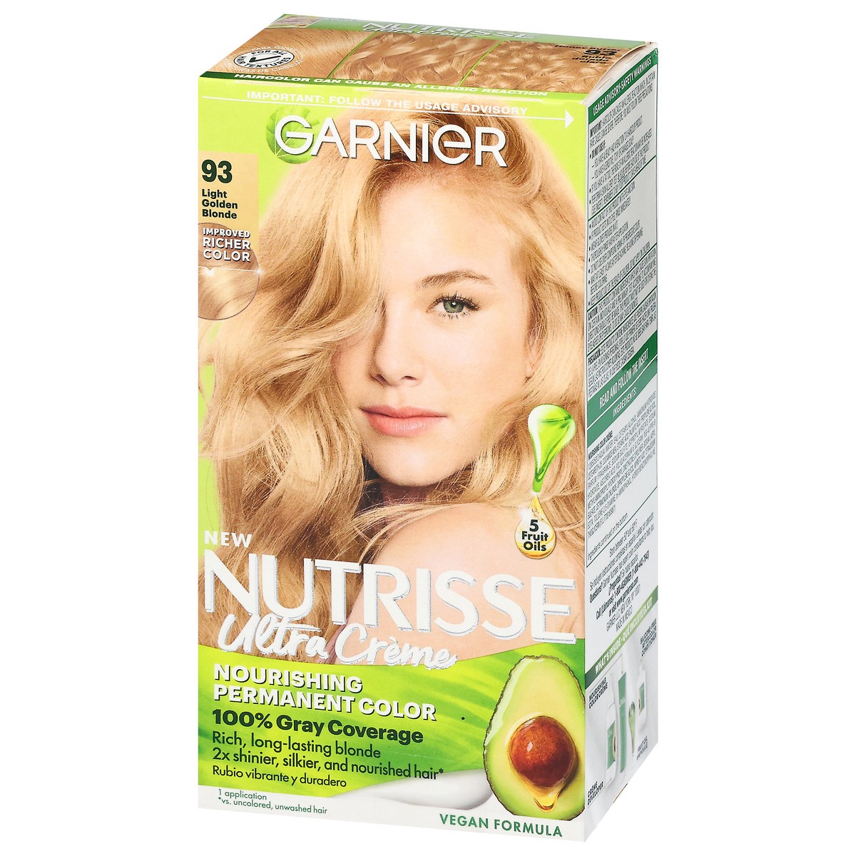 slide 9 of 11, Garnier Light Golden Blonde 93 Ultra Creme Permanent Hair Color 1 ea, 1 ct