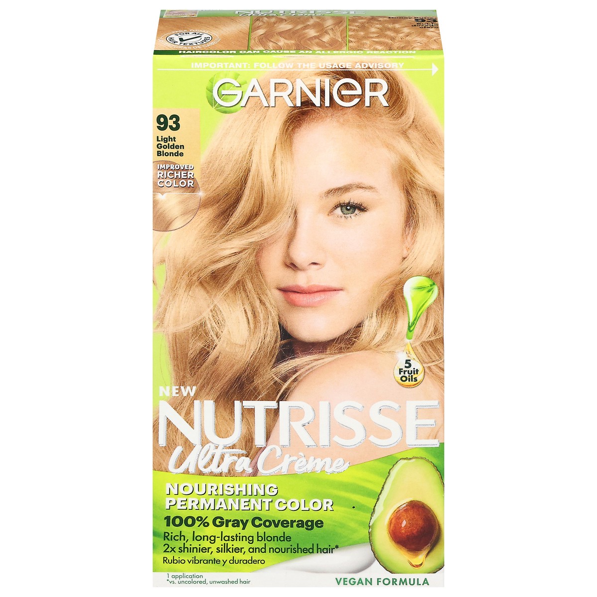 slide 1 of 11, Garnier Light Golden Blonde 93 Ultra Creme Permanent Hair Color 1 ea, 1 ct