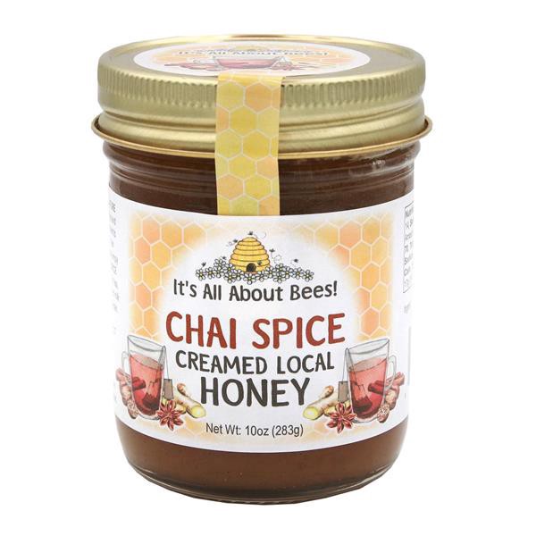 slide 1 of 1, It's All About Bees! Chai Spice Creamed Local Honey, 10 oz