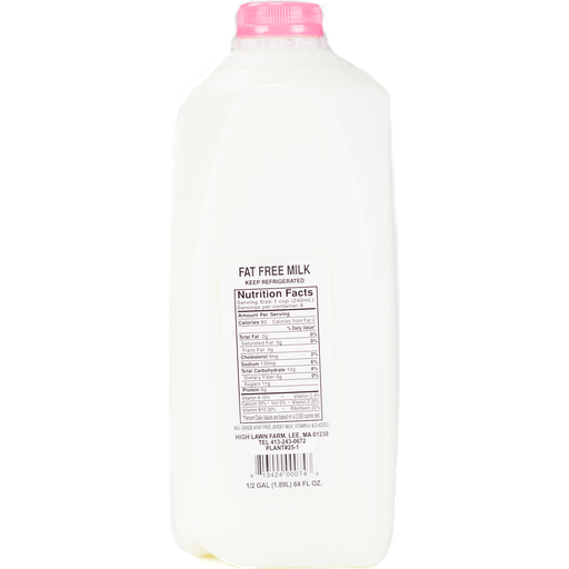 slide 2 of 2, High Lawn Farms Milk - Fat Free, 64 fl oz