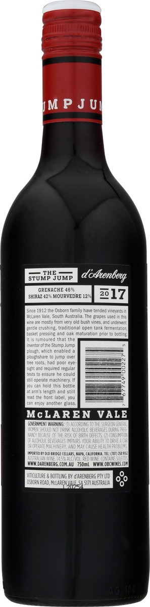 slide 5 of 11, d'Arenberg Dardenburg Stump Jump Red, 750 ml