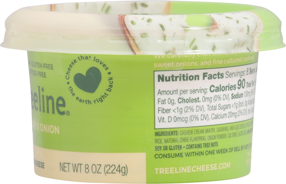 slide 8 of 9, Treeline Non-Dairy Cashew Chive & Onion Cream Cheese 8 oz, 8 oz