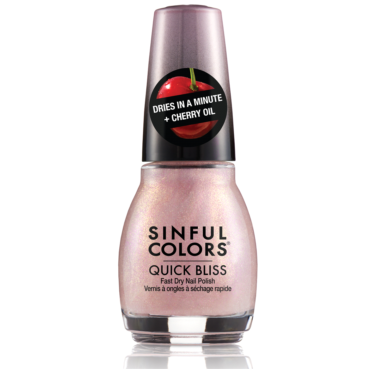 slide 1 of 9, Sinful Colors Quick Bliss Fast Dry Ice Ice Cherry 2671 Nail Polish 0.5 oz, 0.5 oz