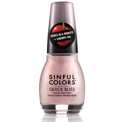 Sinful Colors Quick Bliss Fast Dry Ice Ice Cherry Nail Polish 0.5 oz