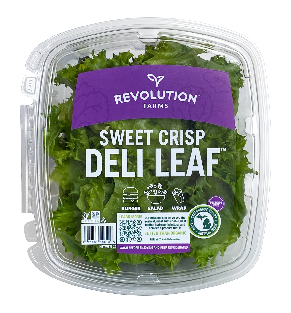 slide 1 of 7, Revolution Farms Sweet Crisp Deli Leaf, 5 oz, 5 oz