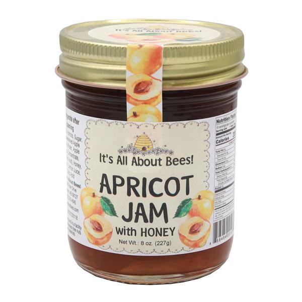 slide 1 of 1, It's All About Bees! Apricot Jam With Honey, 8 oz