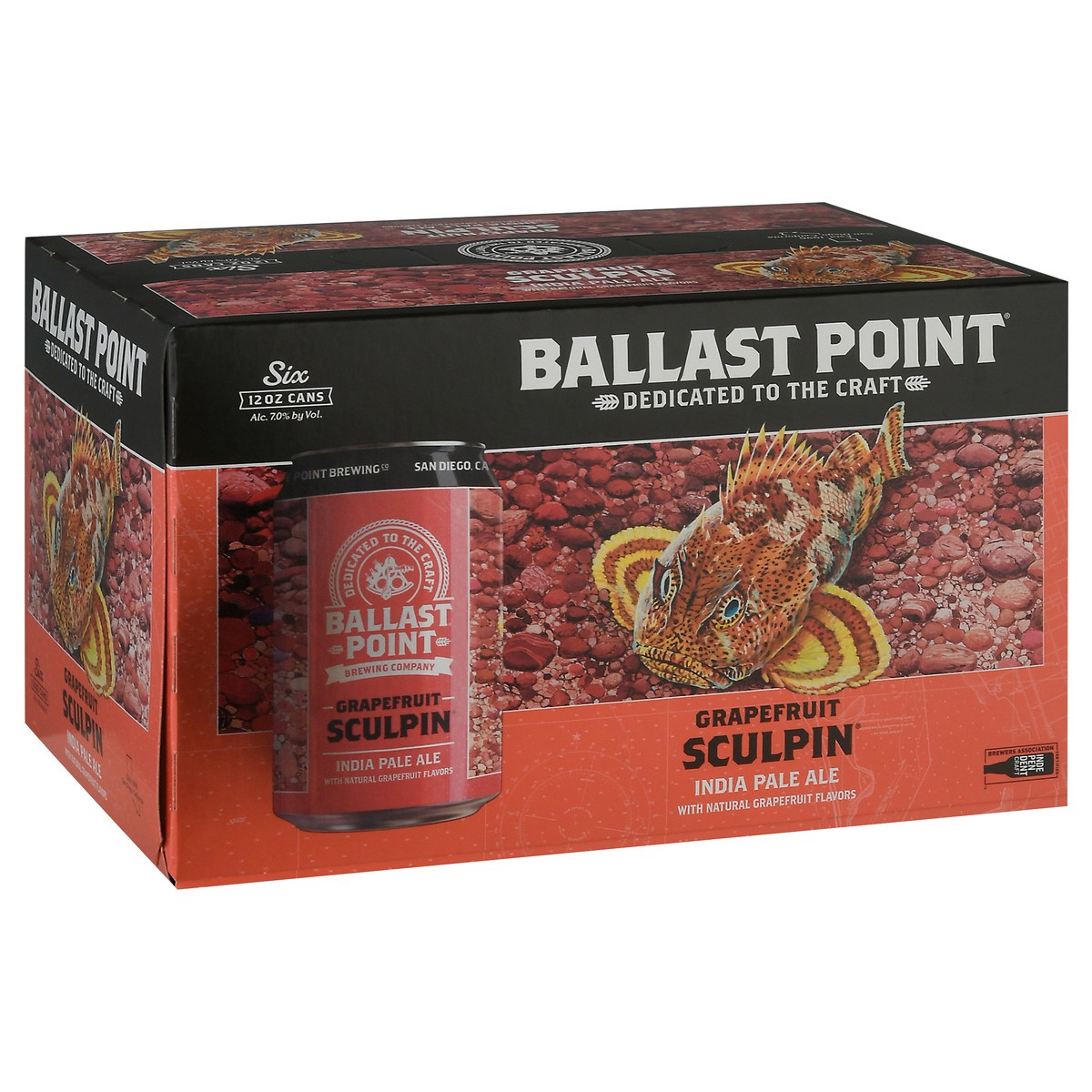 slide 5 of 10, Ballast Point Sculpin Grapefruit India Pale Ale Beer 6 ea, 6 ct