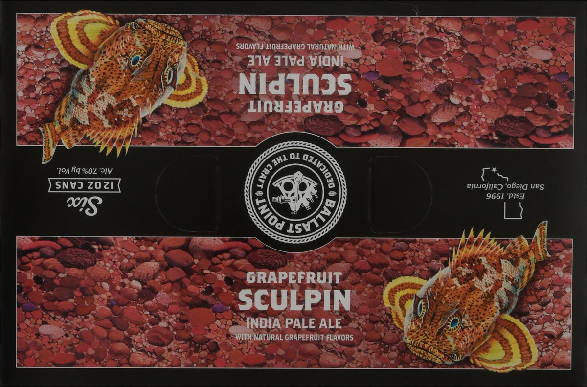 slide 8 of 10, Ballast Point Sculpin Grapefruit India Pale Ale Beer 6 ea, 6 ct