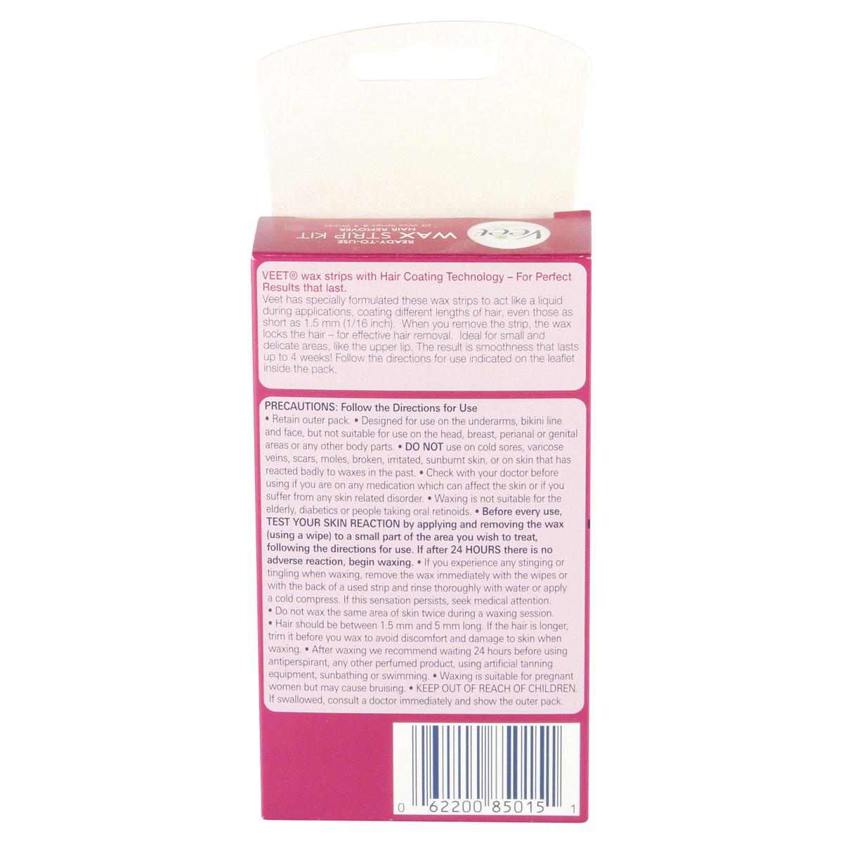 slide 2 of 4, Veet Ready-To-Use Wax Strip Hair Remover Kit, 20 ct
