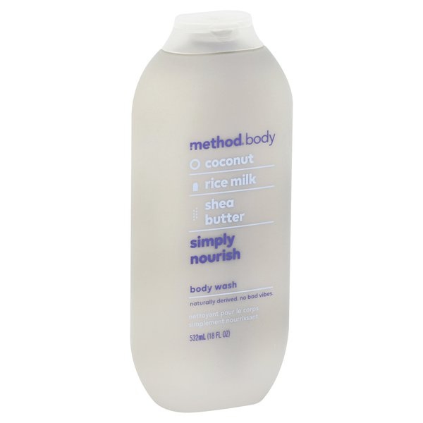 slide 1 of 1, method Simply Nourish Body Wash Bottle, 18 oz