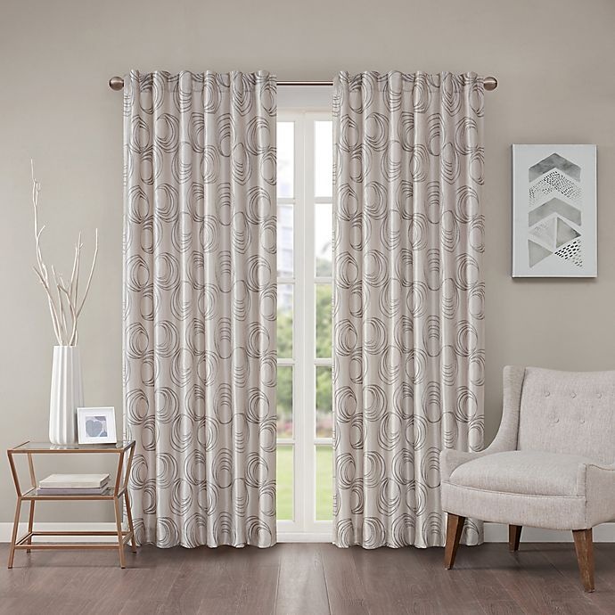 slide 1 of 3, Regency Heights Cosma Rod Pocket/Back Tab Window Curtain Panel - Grey/Taupe, 95 in