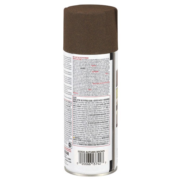 slide 4 of 9, Rust-Oleum Stops Rust Protective Multi-Color Textured Spray Paint - 223523, Autumn Brown, 12 oz