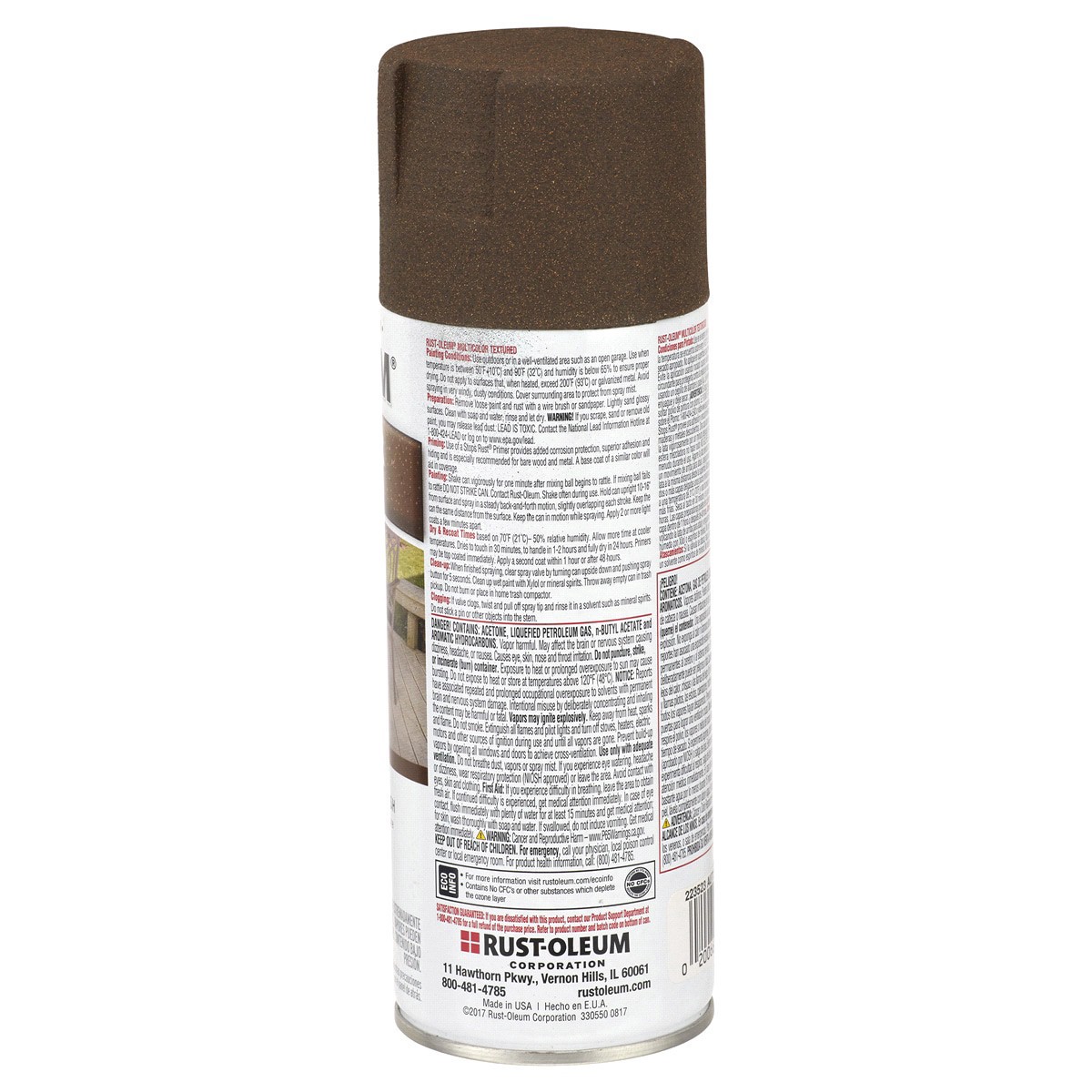 slide 6 of 9, Rust-Oleum Stops Rust Protective Multi-Color Textured Spray Paint - 223523, Autumn Brown, 12 oz