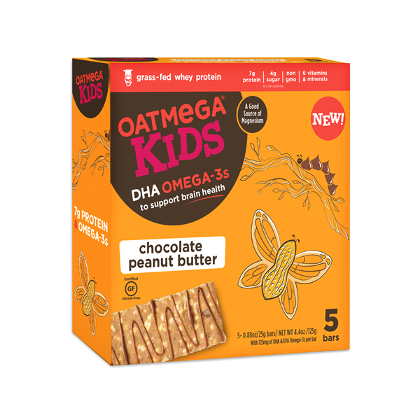 slide 1 of 1, Oatmega Kids Chocolate Peanut Butter, 6 ct; 9 oz